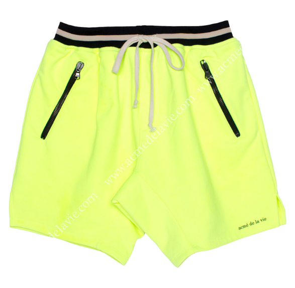 アクメドラビ(acme' de la vie) ADLV ZIPPER TRAINNING SHORT PANTS NEON YELLOW