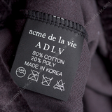 アクメドラビ(acme' de la vie) ADLV VELOUR CHARCOAL TOP