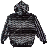 アクメドラビ(acme' de la vie) ADLV BLACK HOODIE LETTERING PATTERN
