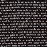 アクメドラビ(acme' de la vie) ADLV BLACK HOODIE LETTERING PATTERN