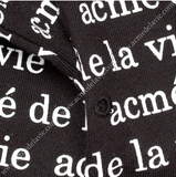 アクメドラビ(acme' de la vie) ADLV BLACK HOODIE LETTERING PATTERN