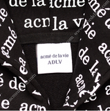 アクメドラビ(acme' de la vie) ADLV BLACK HOODIE LETTERING PATTERN