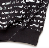 アクメドラビ(acme' de la vie) ADLV BLACK HOODIE LETTERING PATTERN