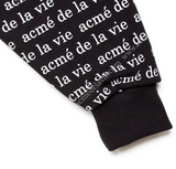 アクメドラビ(acme' de la vie) ADLV BLACK HOODIE LETTERING PATTERN
