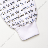 アクメドラビ(acme' de la vie) ADLV WHITE HOODIE LETTERING PATTERN