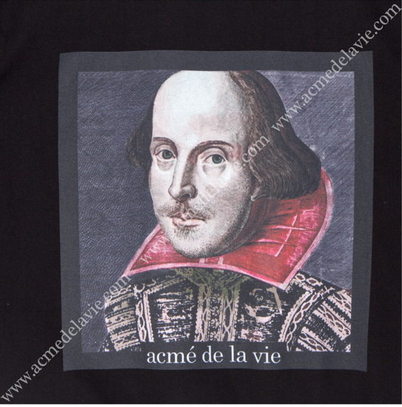 アクメドラビ(acme' de la vie) ADLV VINTAGE WASHING SWEATS T-SHIRT BLACK SHAKESPEARE