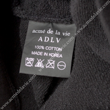 アクメドラビ(acme' de la vie) ADLV VINTAGE WASHING SWEATS T-SHIRT BLACK SHAKESPEARE
