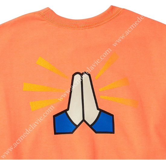 アクメドラビ(acme' de la vie) ADLV SWEATSHIRT "I CAN'T TAKE IT" NEON ORANGE