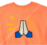 アクメドラビ(acme' de la vie) ADLV SWEATSHIRT "I CAN'T TAKE IT" NEON ORANGE