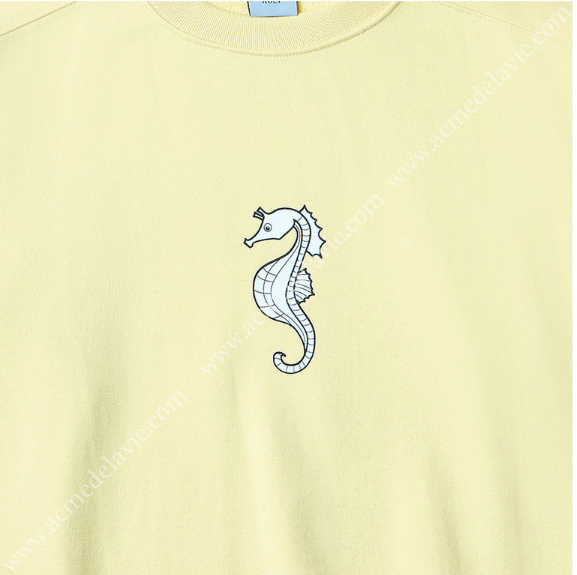 アクメドラビ(acme' de la vie) ADLV SEAHORSE SWEATSHIRT LIGHT YELLOW