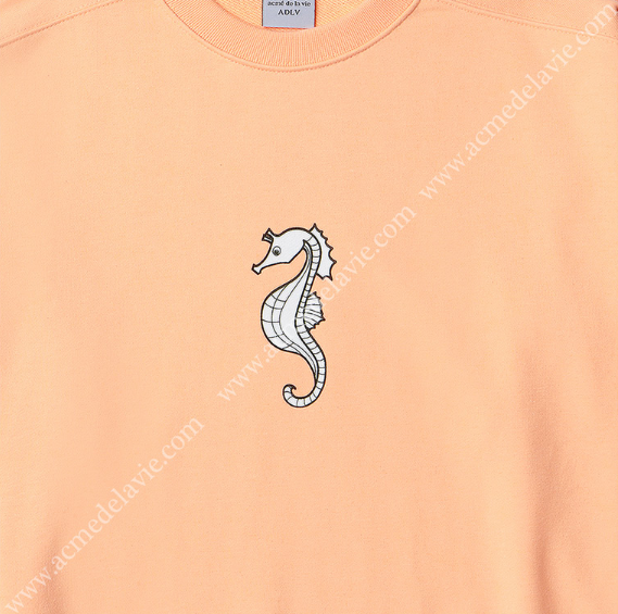 アクメドラビ(acme' de la vie) ADLV SEAHORSE SWEATSHIRT LIGHT ORANGE