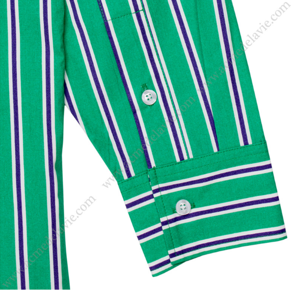 アクメドラビ(acme' de la vie) ADLV STRIPE SHIRT GREEN