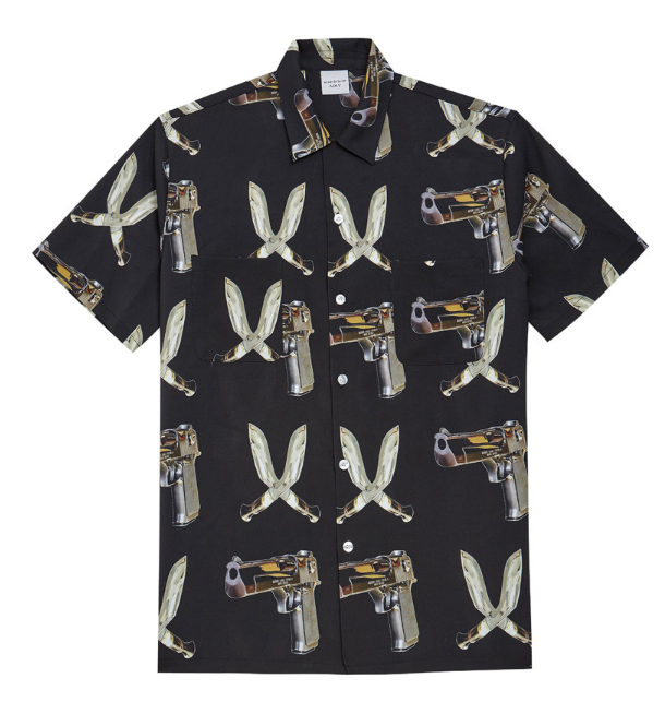 アクメドラビ(acme' de la vie) ADLV DIGITAL PRINTING SHIRT (ブラック)