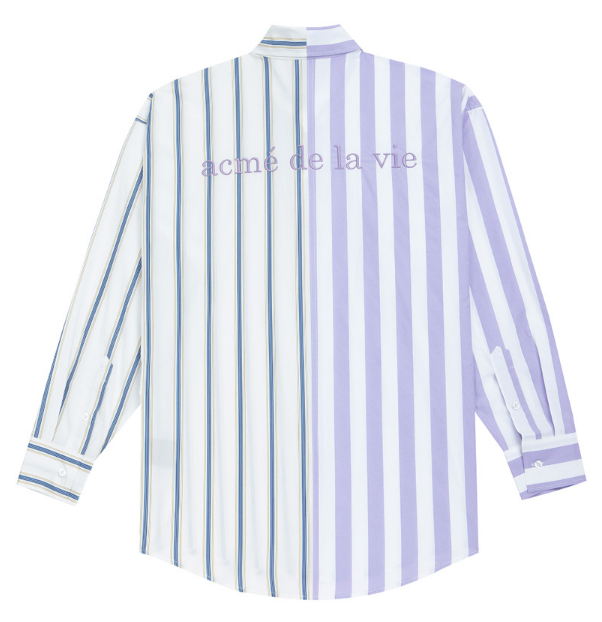 アクメドラビ(acme' de la vie) ADLV HALF SHIRT WHITE / LAVENDER