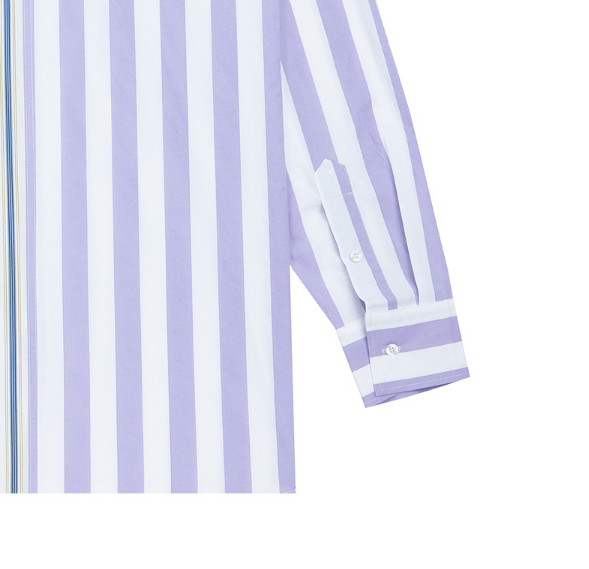 アクメドラビ(acme' de la vie) ADLV HALF SHIRT WHITE / LAVENDER