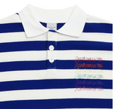 アクメドラビ(acme' de la vie) ADLV STRIPE PIQUE SHIRT (ブルー)