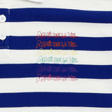 アクメドラビ(acme' de la vie) ADLV STRIPE PIQUE SHIRT (ブルー)