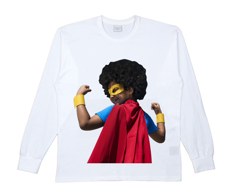 アクメドラビ(acme' de la vie) ADLV BABY FACE LONG SLEEVE HERO T-SHIRT WHITE