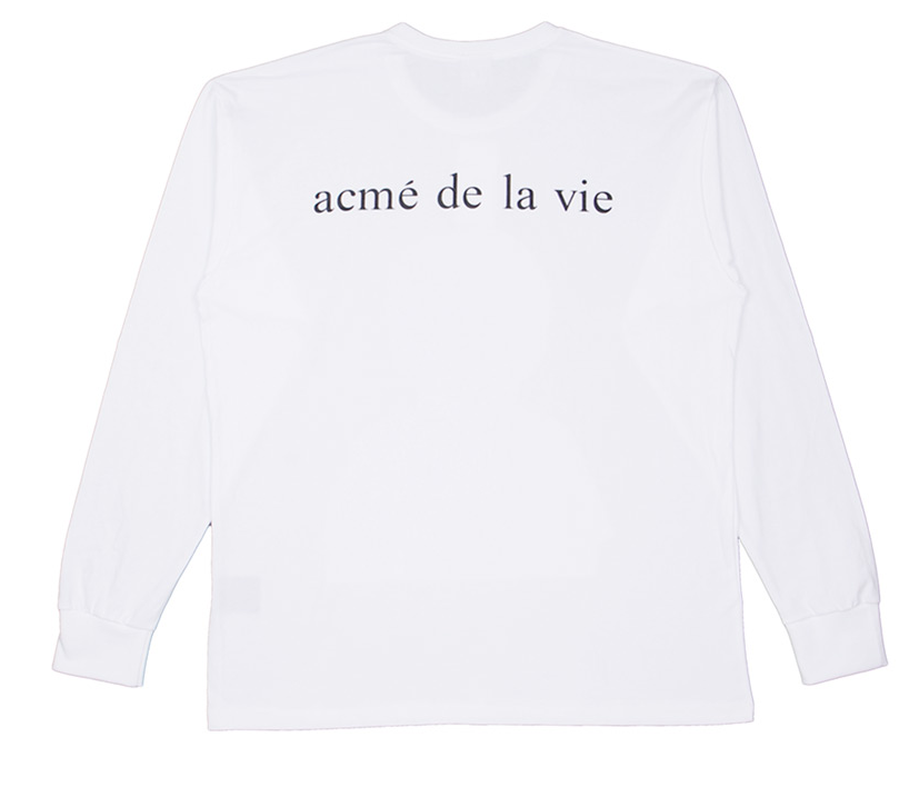 アクメドラビ(acme' de la vie) ADLV BABY FACE LONG SLEEVE HERO T-SHIRT WHITE