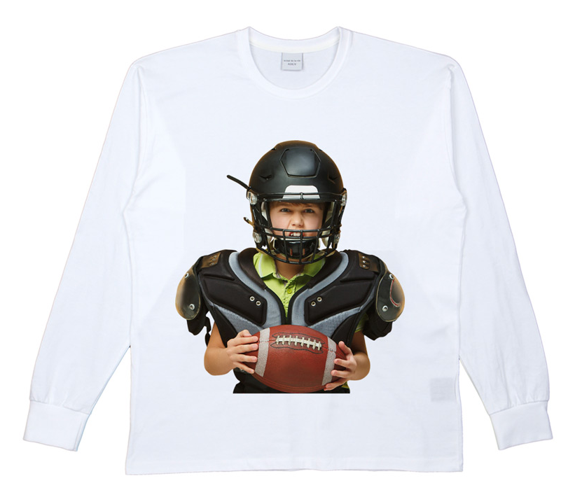 アクメドラビ(acme' de la vie) ADLV BABY FACE LONG SLEEVE RUGBY T-SHIRT WHITE