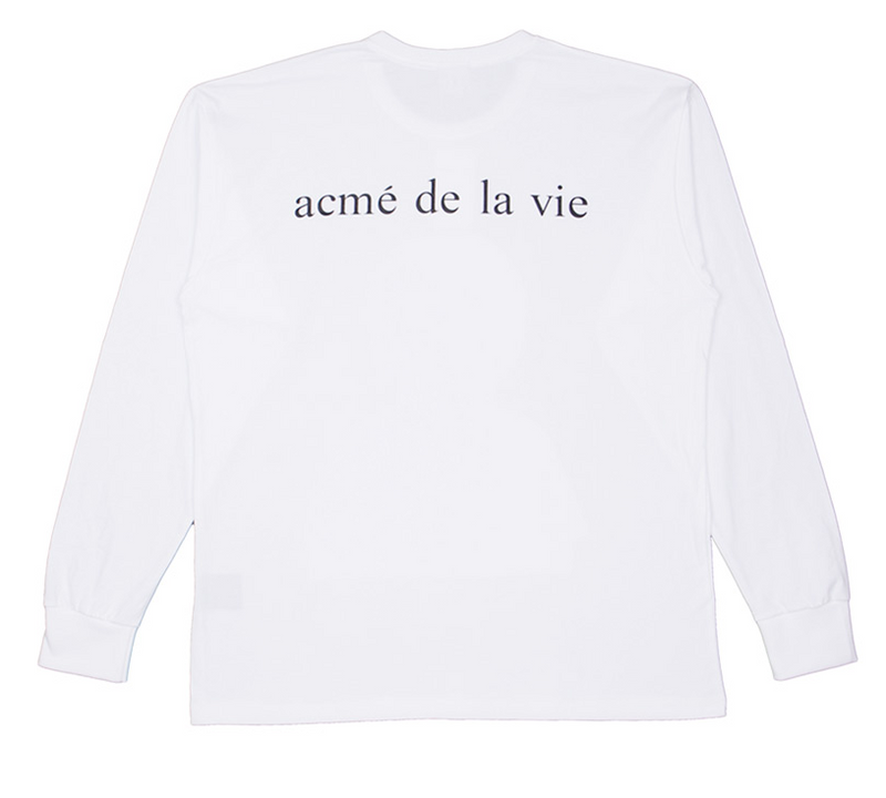 アクメドラビ(acme' de la vie) ADLV BABY FACE LONG SLEEVE RUGBY T-SHIRT WHITE