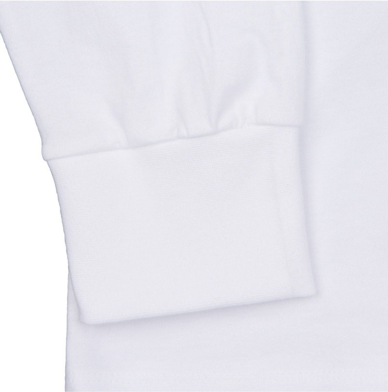 アクメドラビ(acme' de la vie) ADLV BABY FACE LONG SLEEVE RUGBY T-SHIRT WHITE