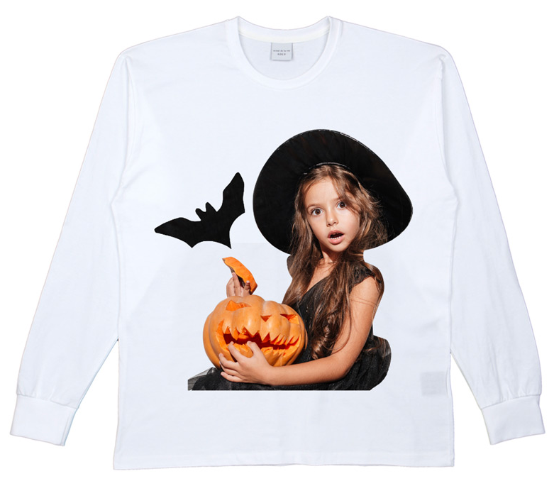 アクメドラビ(acme' de la vie) ADLV BABY FACE LONG SLEEVE WITCH T-SHIRT WHITE