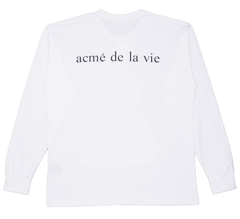 アクメドラビ(acme' de la vie) ADLV BABY FACE LONG SLEEVE DONUTS T-SHIRT WHITE
