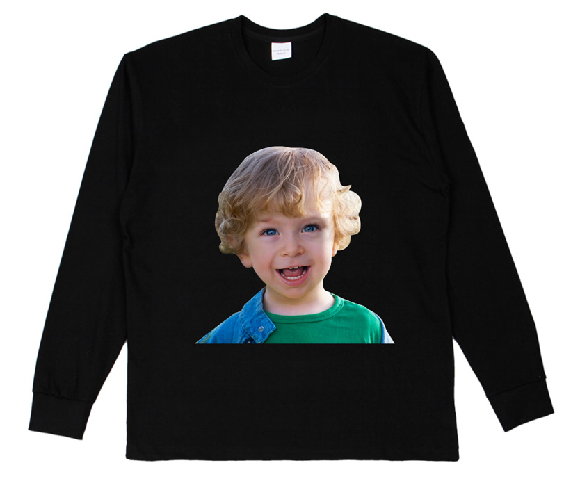 アクメドラビ(acme' de la vie) ADLV BABY FACE LONG SLEEVE SMILE T-SHIRT (ブラック)