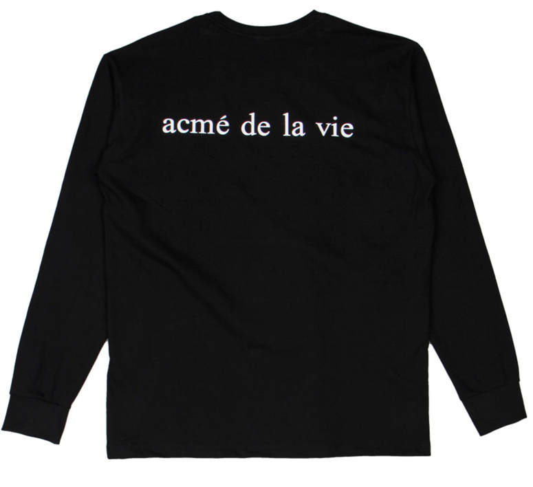 アクメドラビ(acme' de la vie) ADLV BABY FACE LONG SLEEVE SMILE T-SHIRT (ブラック)