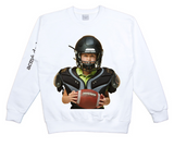 アクメドラビ(acme' de la vie) ADLV BABY FACE SWEATSHIRT WHITE RUGBY