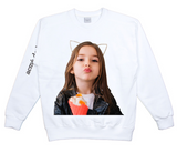 アクメドラビ(acme' de la vie) ADLV BABY FACE KISS SWEATSHIRTS WHITE
