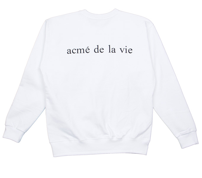 アクメドラビ(acme' de la vie) ADLV BABY FACE KISS SWEATSHIRTS WHITE