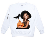 アクメドラビ(acme' de la vie) ADLV BABY FACE WITCH SWEATSHIRTS  WHITE