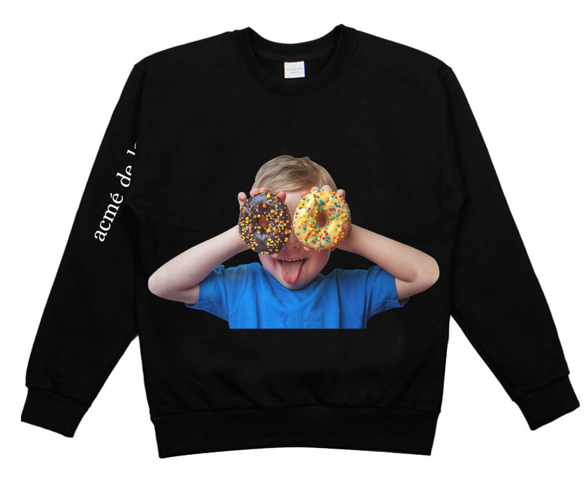アクメドラビ(acme' de la vie) ADLV BABY FACE DONUTS SWEATSHIRTS (ブラック)