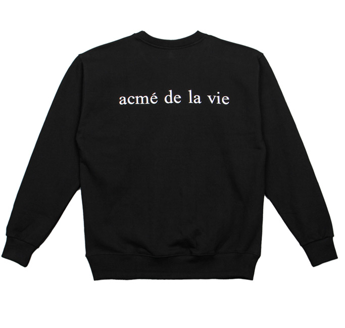 アクメドラビ(acme' de la vie) ADLV BABY FACE SMILE SWEATSHIRTS (ブラック)