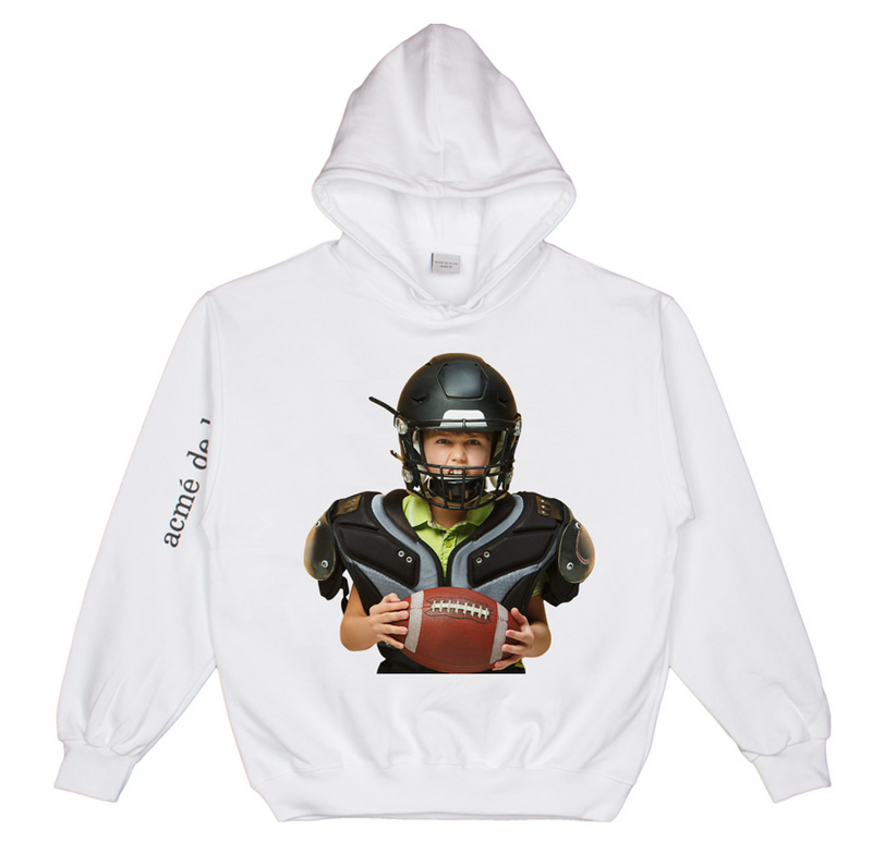アクメドラビ(acme' de la vie) ADLV BABY FACE RUGBY HOODIE  WHITE