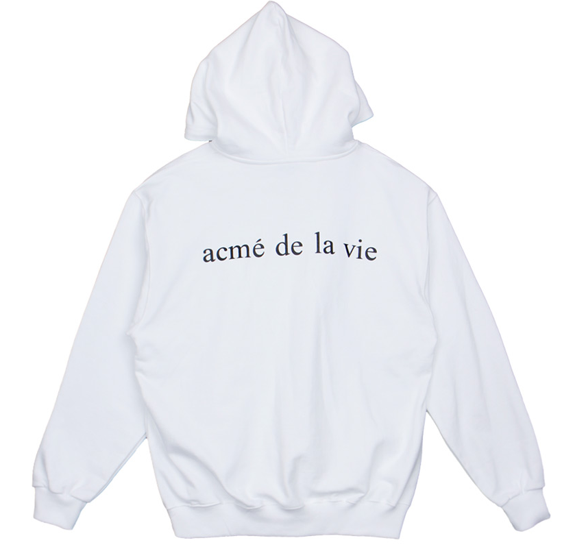 アクメドラビ(acme' de la vie) ADLV BABY FACE RUGBY HOODIE  WHITE