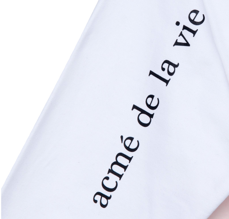 アクメドラビ(acme' de la vie) ADLV BABY FACE RUGBY HOODIE  WHITE