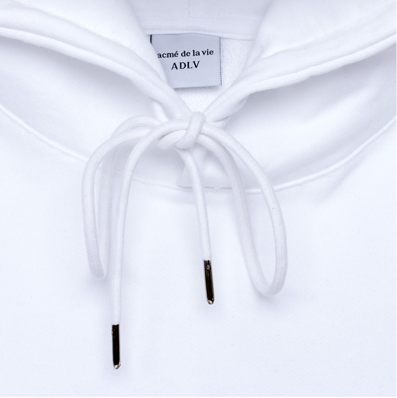 アクメドラビ(acme' de la vie) ADLV BABY FACE RUGBY HOODIE  WHITE