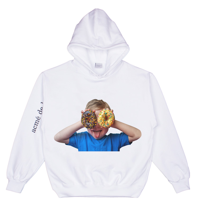 アクメドラビ(acme' de la vie) ADLV BABY FACE HOODIE WHITE DONUT 2