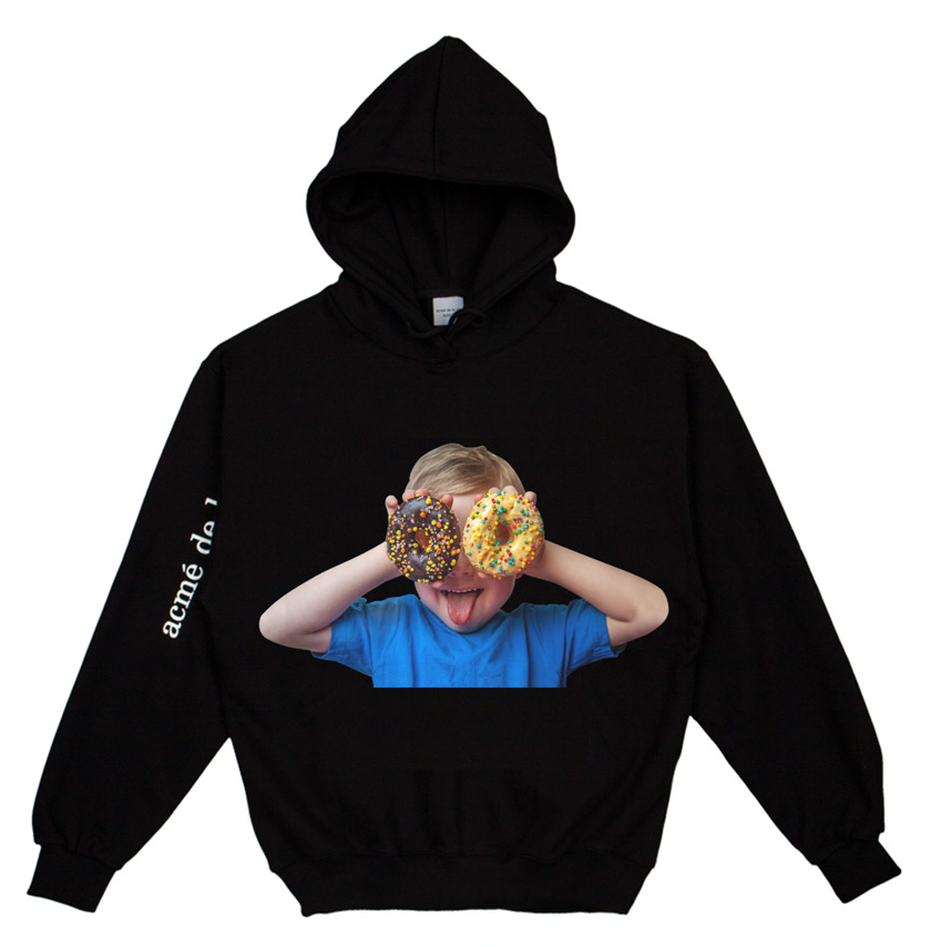アクメドラビ(acme' de la vie) ADLV BABY FACE HOODIE BLACK DONUT 2
