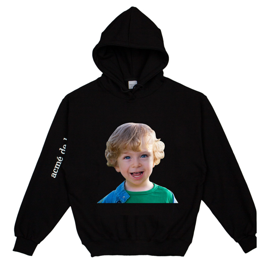 アクメドラビ(acme' de la vie) ADLV BABY FACE SMILE HOODIE (ブラック)