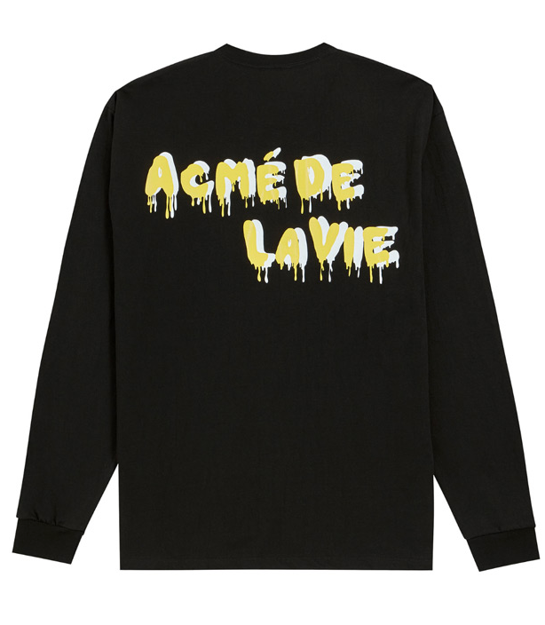アクメドラビ(acme' de la vie) ADLV LONG SLEEVE T-SHIRT Crosswalk (ブラック)