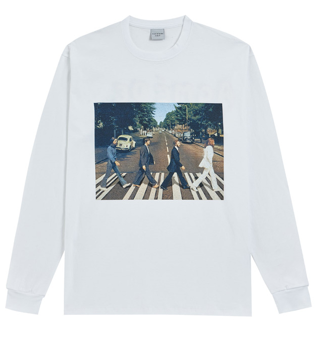 アクメドラビ(acme' de la vie) ADLV LONG SLEEVE T-SHIRT Crosswalk WHITE