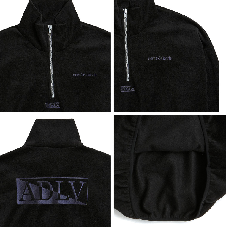 アクメドラビ(acme' de la vie) ADLV AMBROID FLEESE JACKET BLACK