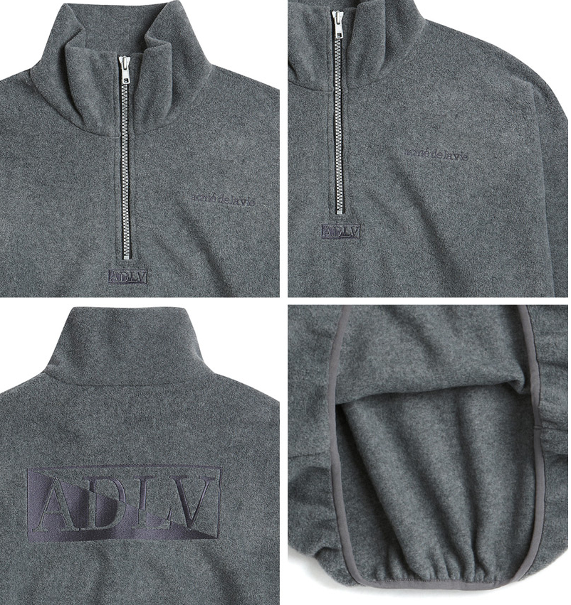 アクメドラビ(acme' de la vie) ADLV AMBROID FLEESE JACKET GREY