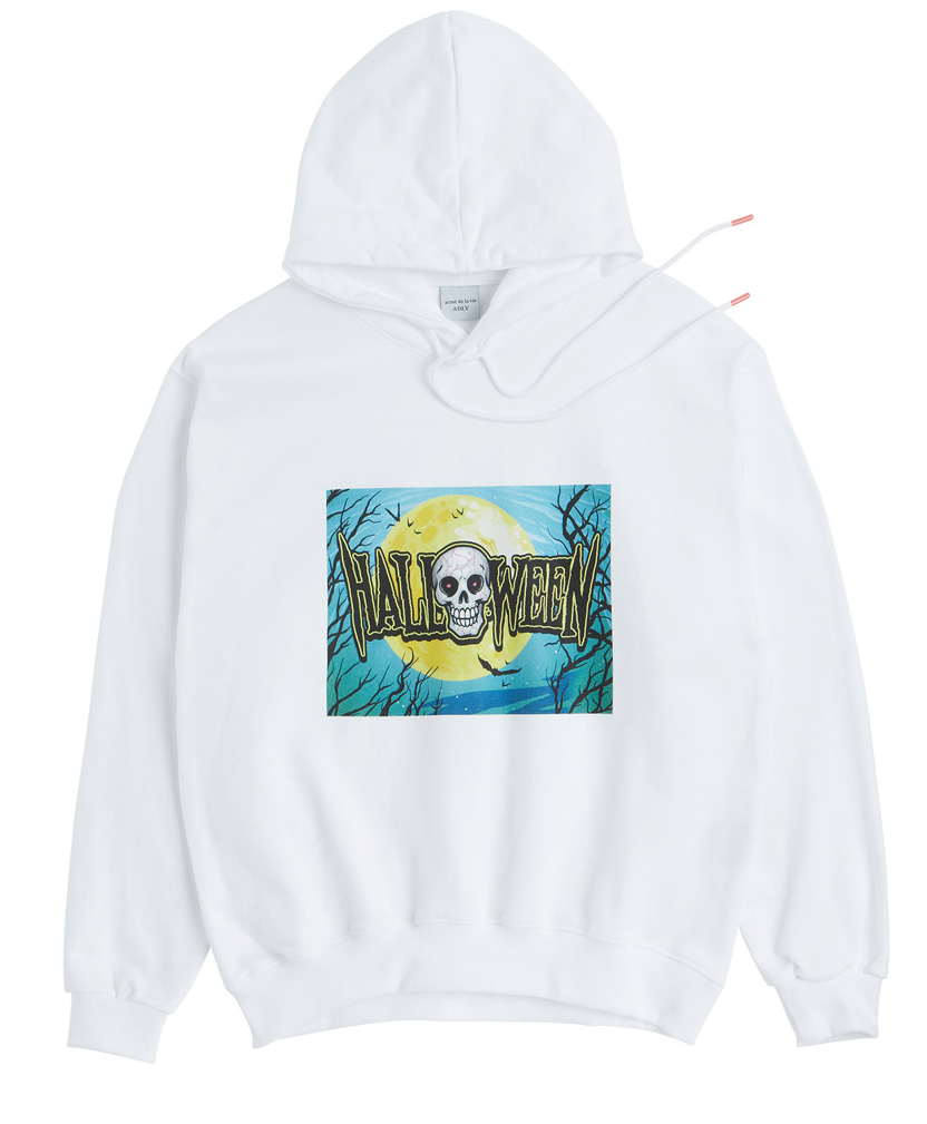 アクメドラビ(acme' de la vie) ADLV DIGITAL PRINTING HOODIE HALLOWEEN WHITE