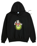 アクメドラビ(acme' de la vie) ADLV DIGITAL PRINTING HOODIE ANGRY MAN BLACK