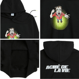 アクメドラビ(acme' de la vie) ADLV DIGITAL PRINTING HOODIE ANGRY MAN BLACK